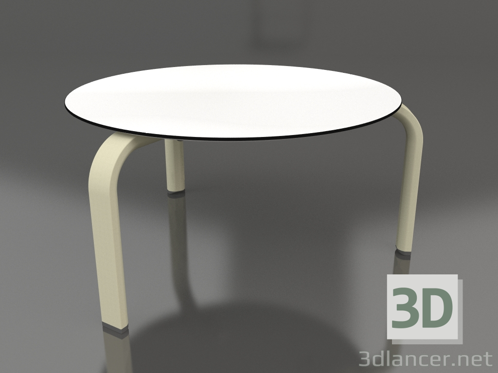 modello 3D Tavolino rotondo Ø70 (Oro) - anteprima