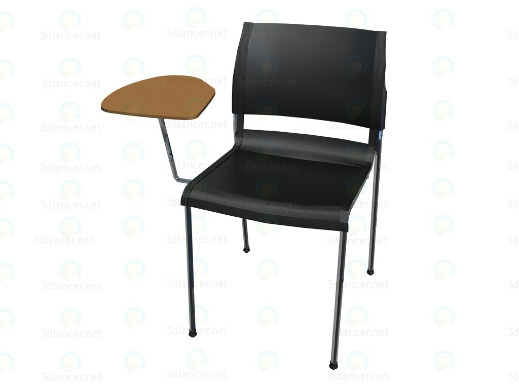 3 डी मॉडल फावड़ा साथ stackable कुर्सी - पूर्वावलोकन