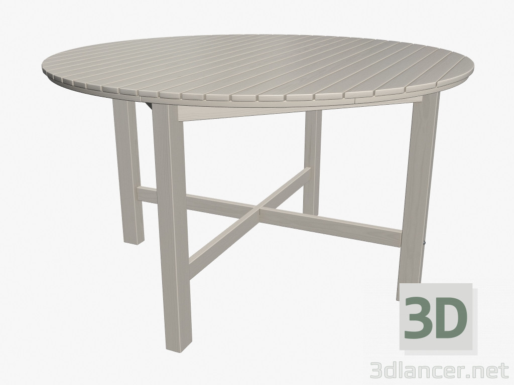 3d модель Круглі обідній стіл (світла) – превью