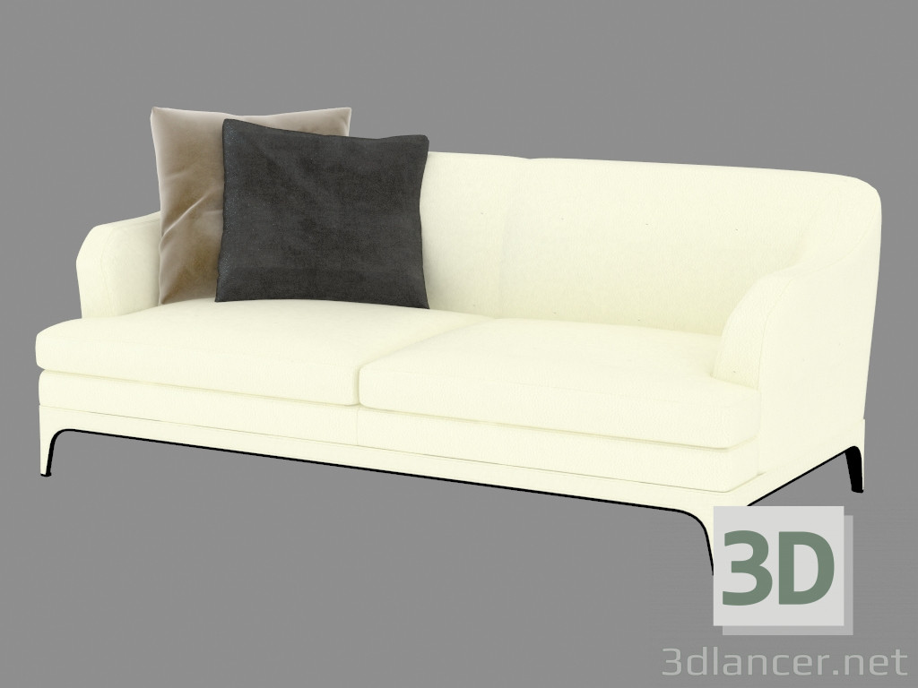 3D modeli Çift kişilik deri kanepe (açık) Oscar (208х98х83) - önizleme