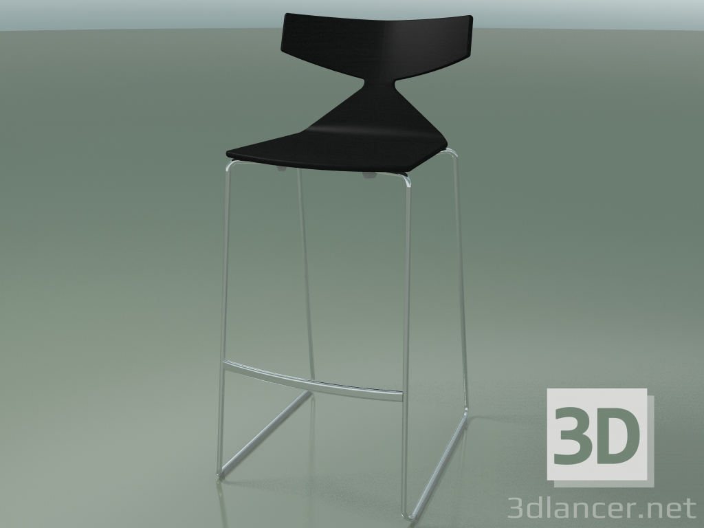 3d model Chair stackable bar 3704 (Black, CRO) - preview
