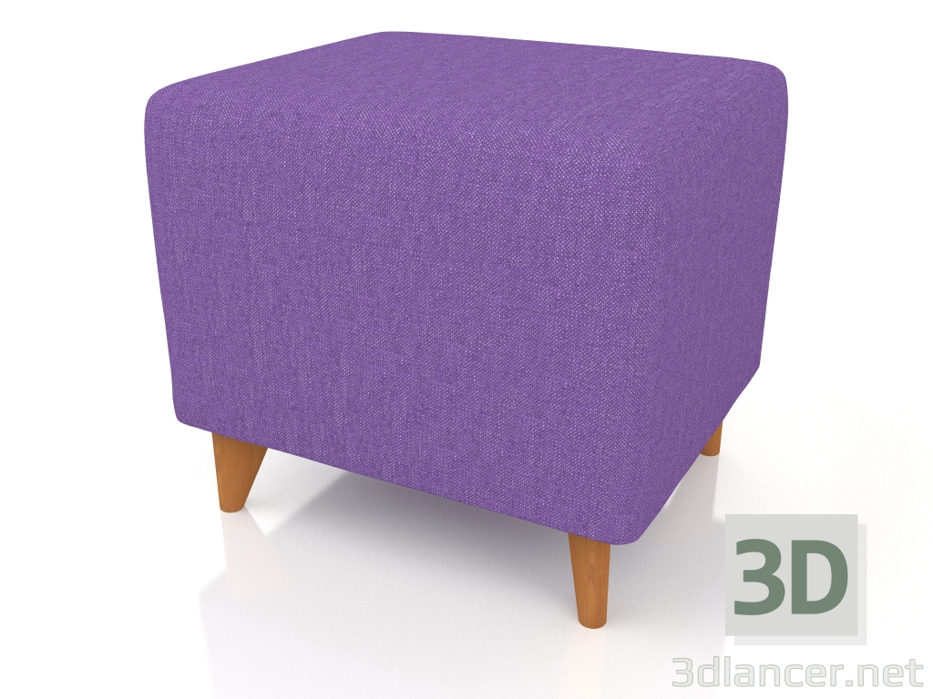 3d model Puf negro - vista previa