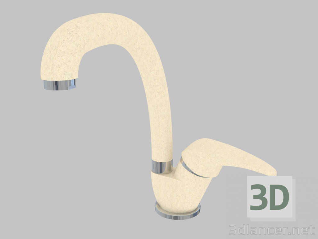 modello 3D Miscelatore lavabo con bocca erogazione F - sabbia Nemezia (BEN 766M) - anteprima
