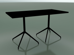 Table rectangulaire avec base double 5702, 5719 (H 74 - 69x139 cm, Noir, V39)