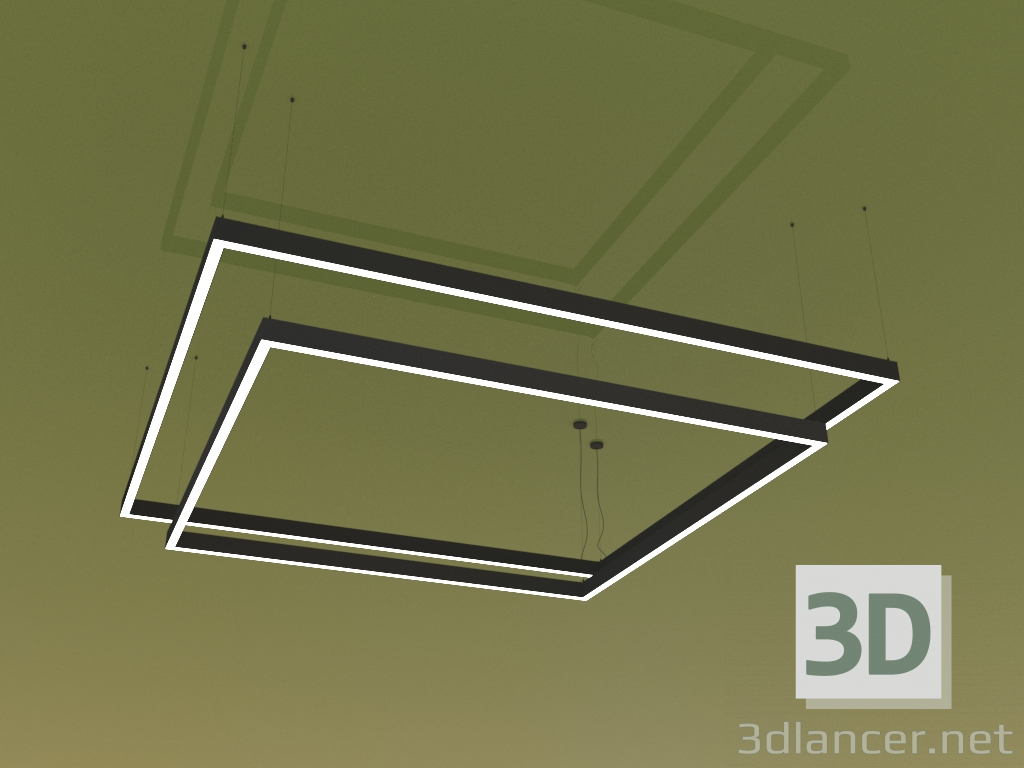 3d model Luminaire KVADRATO DUO (2205 mm) - preview