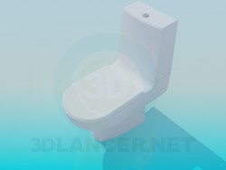 Toilet with  discharge tank