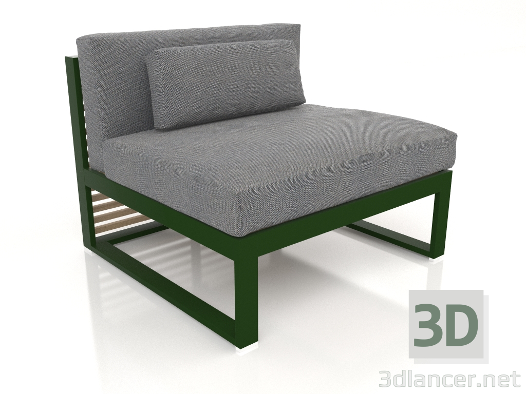 3D Modell Modulares Sofa, Abschnitt 3 (Flaschengrün) - Vorschau