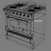 3d model Gas cocina vintage - vista previa