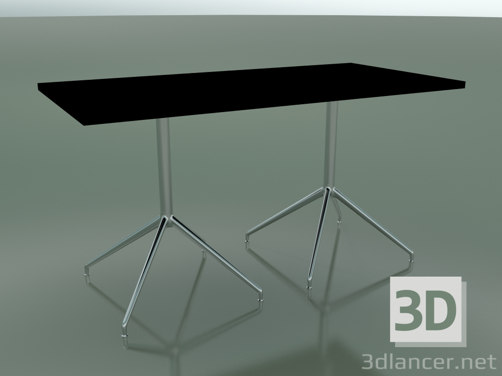 3D Modell Rechteckiger Tisch mit doppelter Basis 5702, 5719 (H 74 - 69x139 cm, schwarz, LU1) - Vorschau
