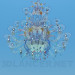 3d model Chandelier made of multicolored glass - preview