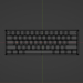 teclado 3D modelo Compro - render