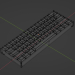 teclado 3D modelo Compro - render