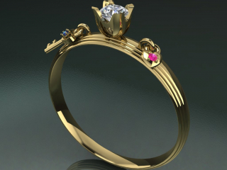 3D-Modell "Damenring"