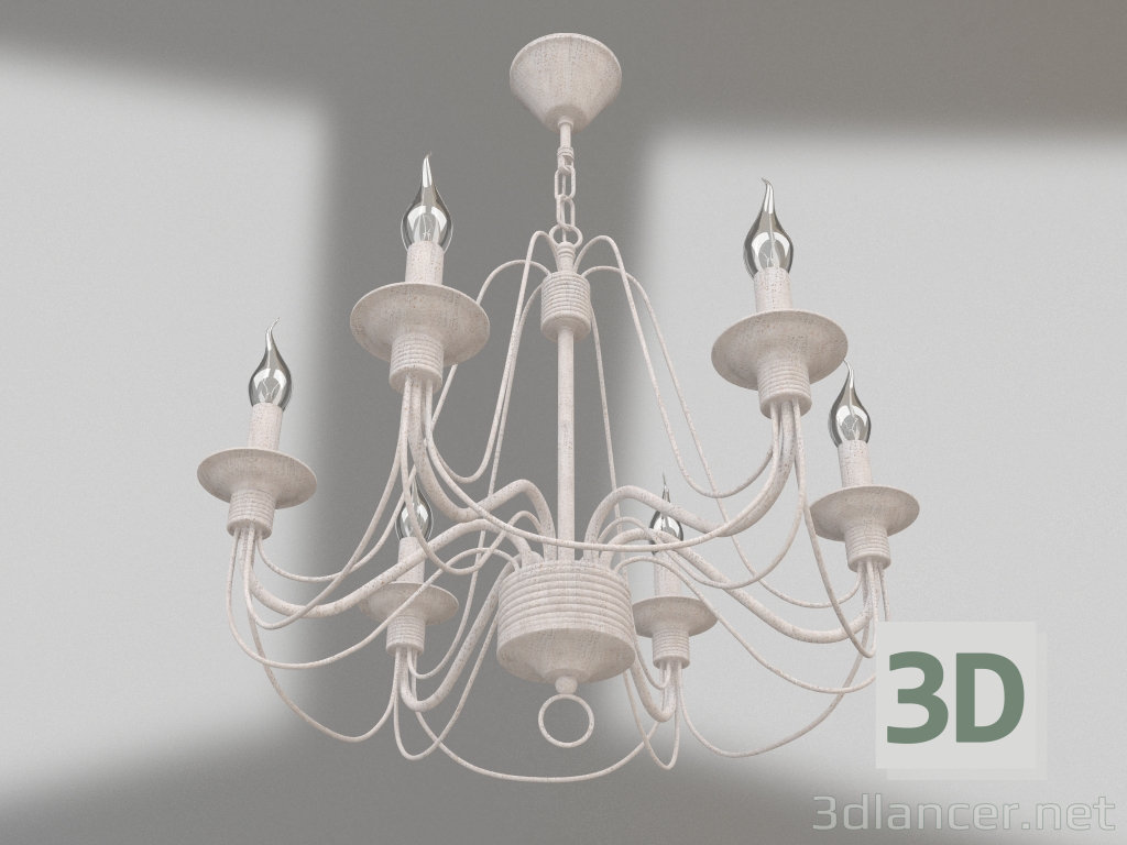 3d model Velia chandelier (FR2046-PL-06-WG) - preview