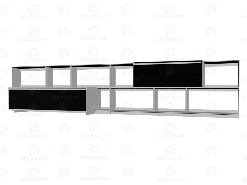 3d модель Мебельная система (стеллаж) FC0925 – превью