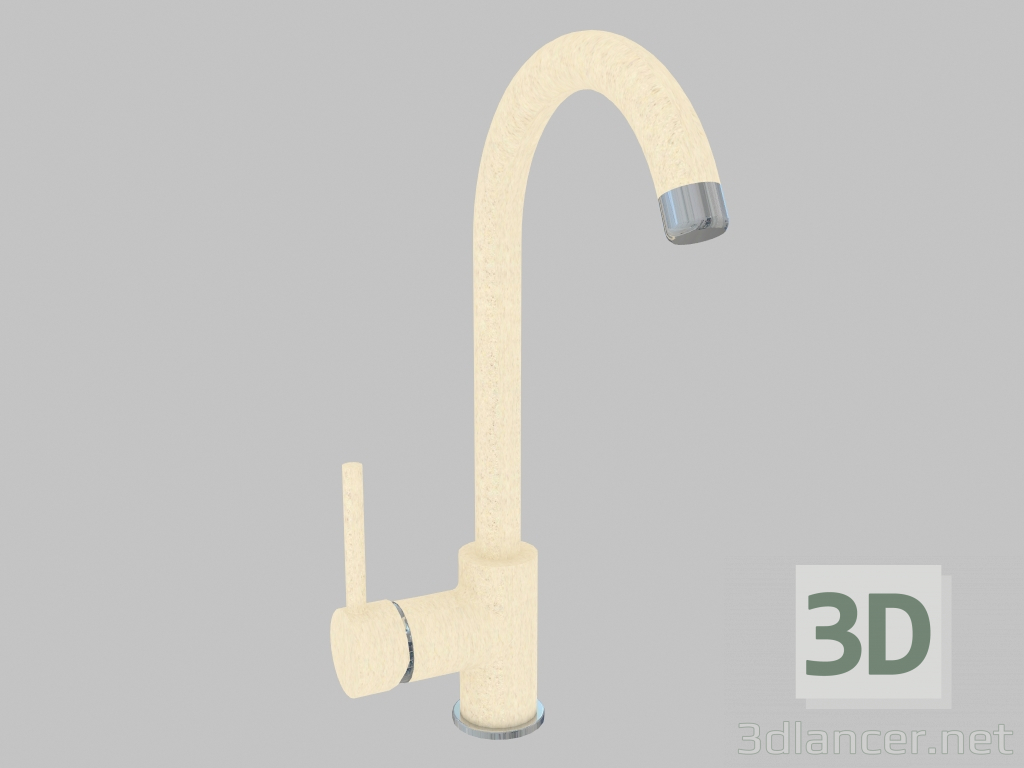 modèle 3D Mitigeur lavabo avec bec U - sable Nemezia (BEN 762M) - preview