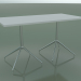 modello 3D Tavolo rettangolare con doppia base 5702, 5719 (H 74 - 69x139 cm, Bianco, LU1) - anteprima