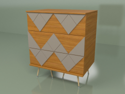 Chest of drawers Lady Woo with a colored pattern (coffee)