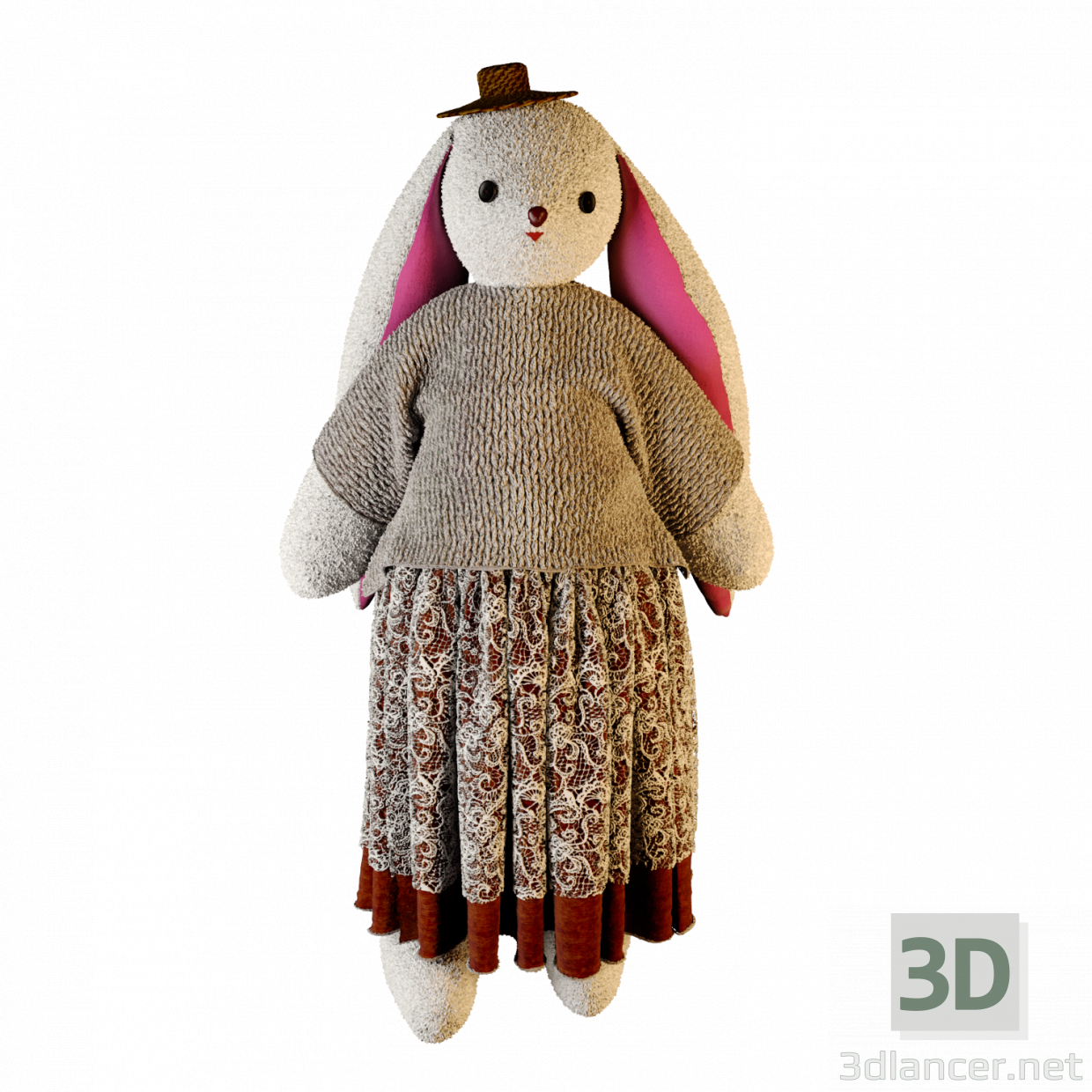 3D oyuncak tavşan modeli satın - render