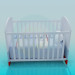 3d модель Кроватка для новорожденного мальчика – превью