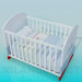 3d модель Ліжечко для новонародженого хлопчика – превью