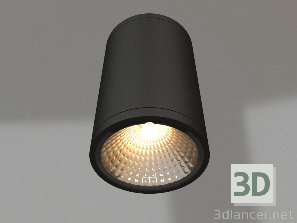 3d model Lámpara LGD-FORMA-SURFACE-R90-12W Day4000 (BK, 44 grados, 230V) - vista previa