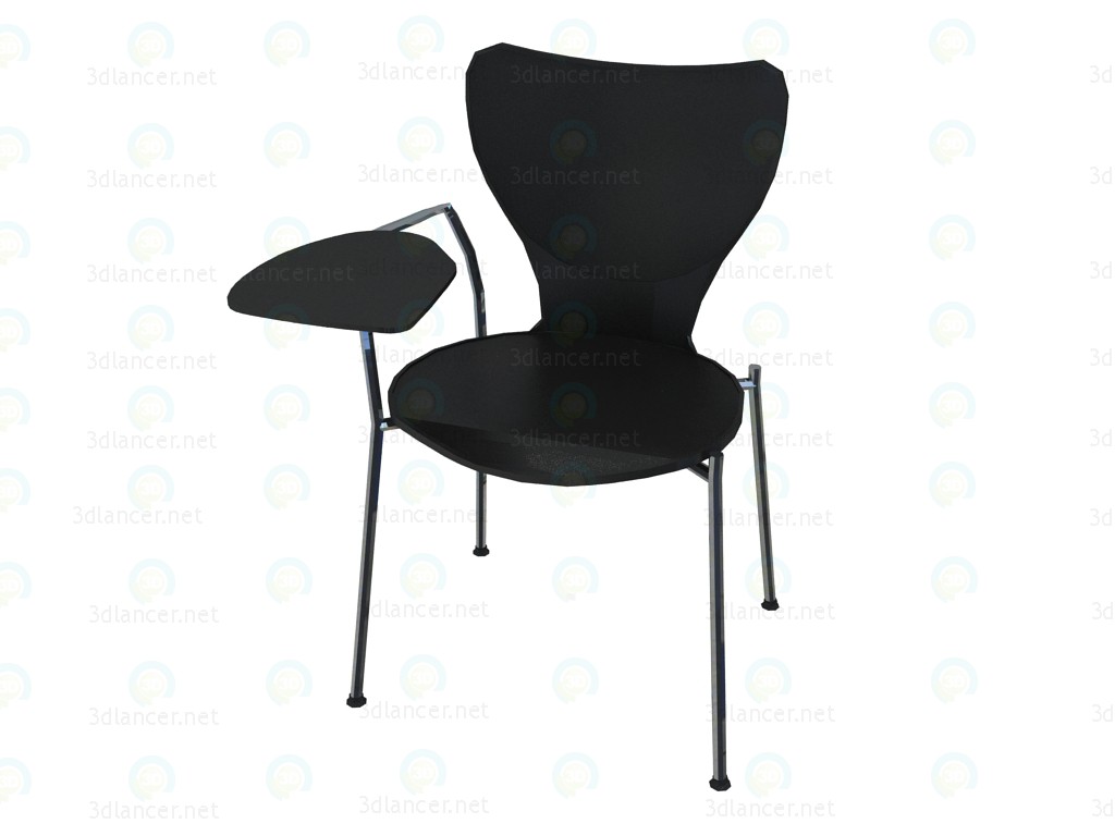 modèle 3D Chaise empilable en polyamide avec une pelle - preview