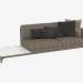 3d model Sofa modern double leather with table Oscar (298х98х83) - preview