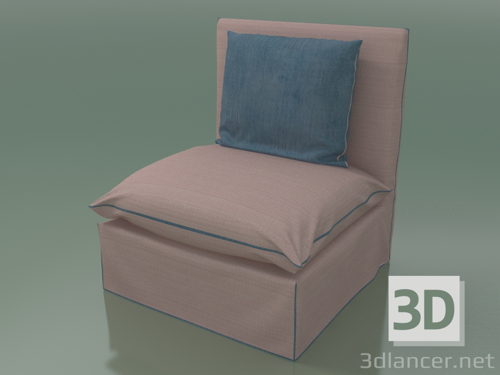 3D Modell Modularer Sessel ohne Armlehnen (06) - Vorschau