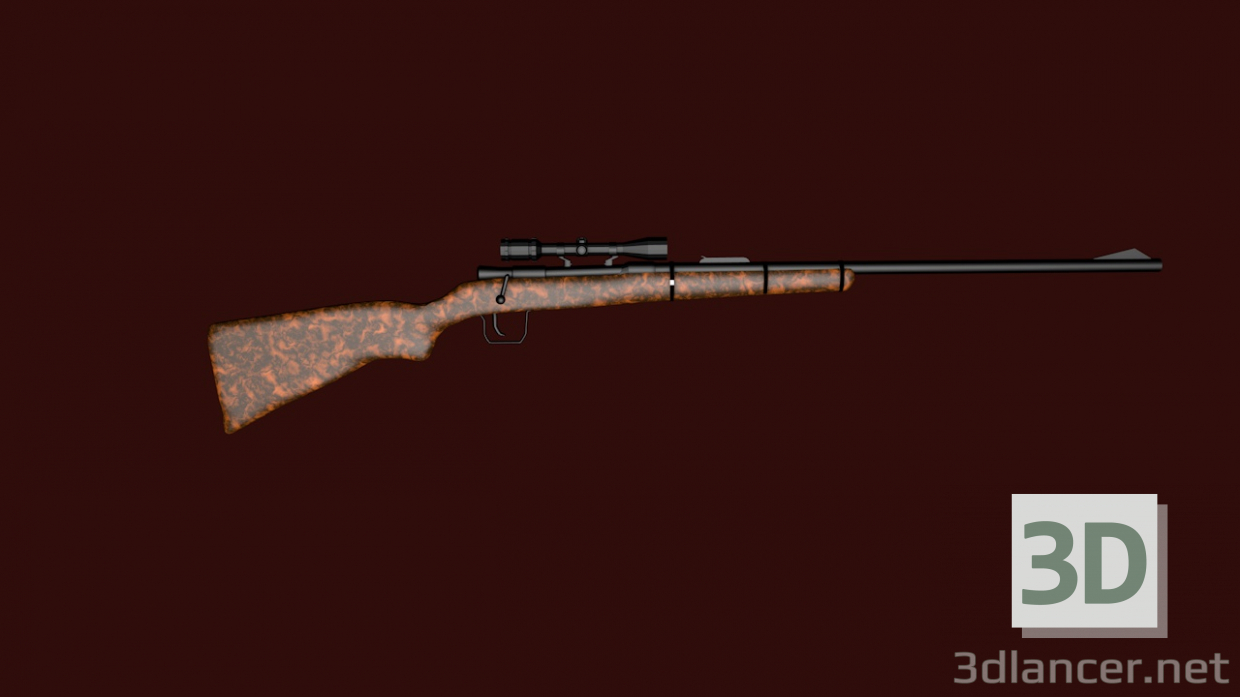 Modelo 3d Rifle sniper - preview