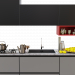 modello 3D di Set da cucina TIME 01 della fabbrica italiana ARREDO3 comprare - rendering