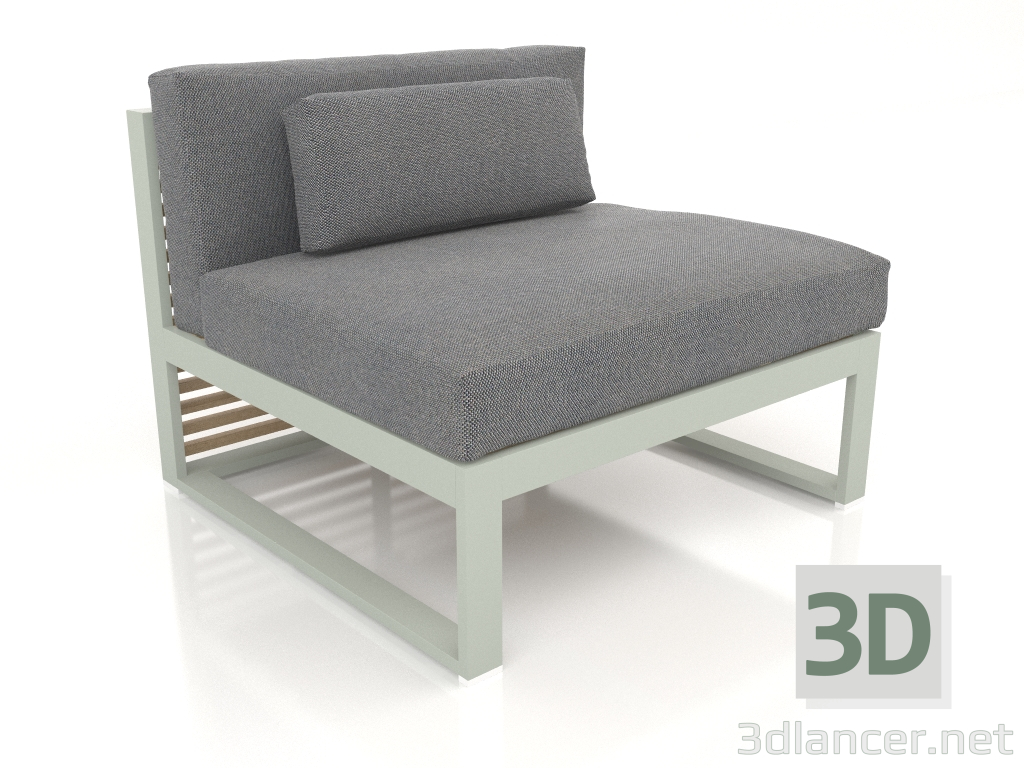 3D Modell Modulares Sofa, Abschnitt 3 (Zementgrau) - Vorschau