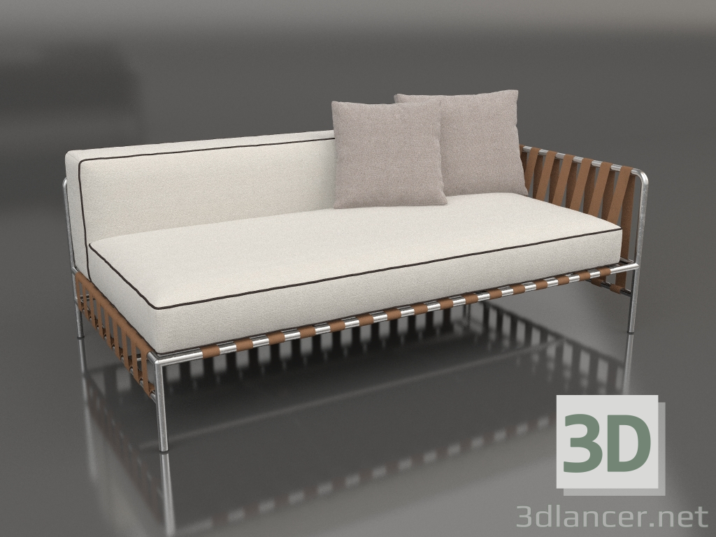 3d model Módulo sofá, sección 1 derecha - vista previa