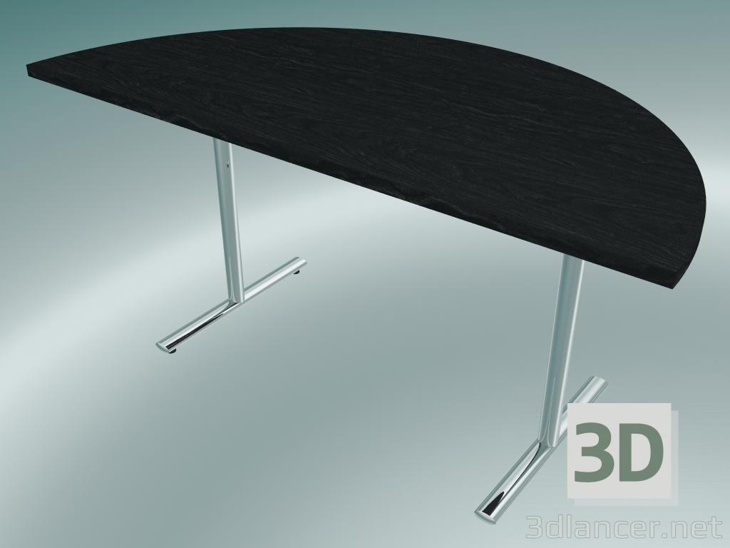 3 डी मॉडल टेबल टी-लेग फ्लिप-टॉप अर्धवृत्ताकार (1500x750 मिमी) - पूर्वावलोकन