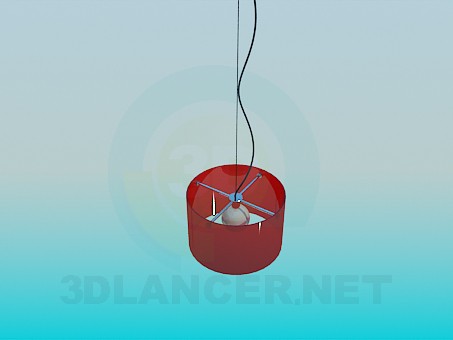 modèle 3D Lampe avec abat-jour - preview