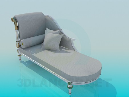 3d model Roman couch - preview