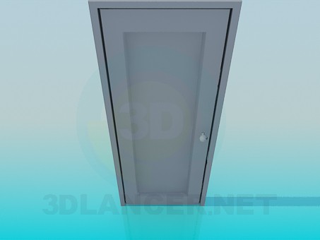 3d model Door with round handle - preview