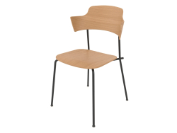Unstrain chair with plywood back and armrests h81