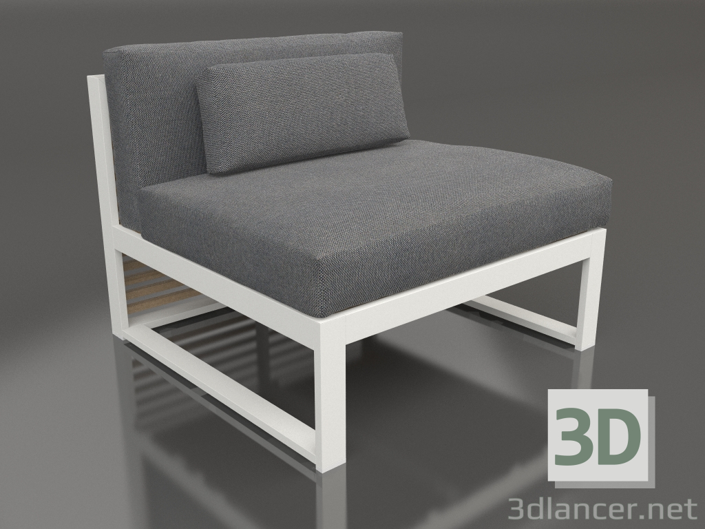 modèle 3D Canapé modulable, section 3 (Gris agate) - preview