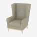 3d model Armchair leather Aurora lounge small - preview