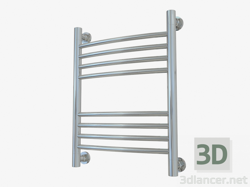 modello 3D Porta asciugamani riscaldato Bohemia + curvo (500x400) - anteprima