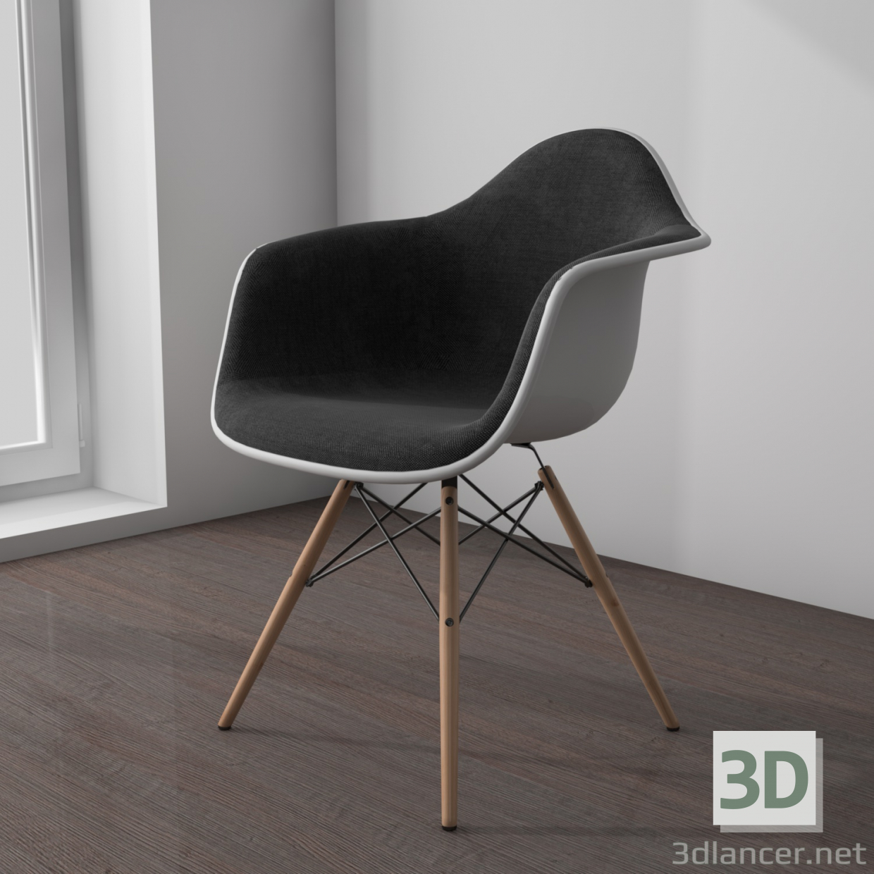 modèle 3D fauteuil vitra eames - preview