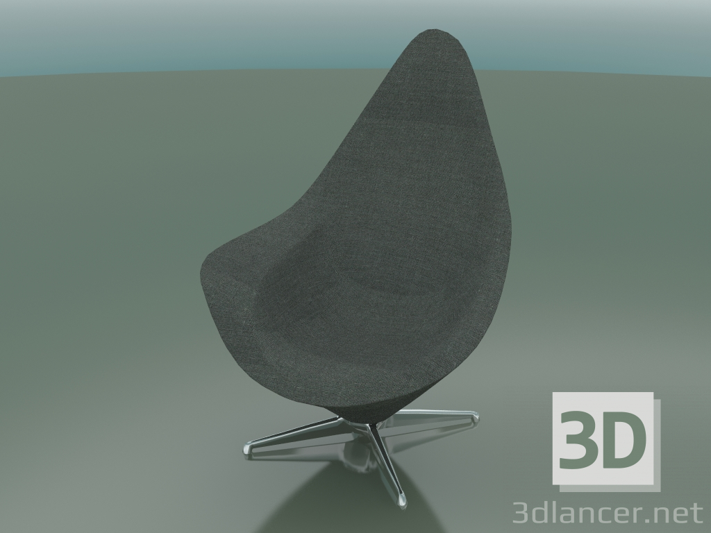 3d модель Кресло с обивкой из ткани – превью