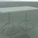 modello 3D Tavolo rettangolare con doppia base 5703, 5720 (H 74 - 79x139 cm, Bianco, LU1) - anteprima