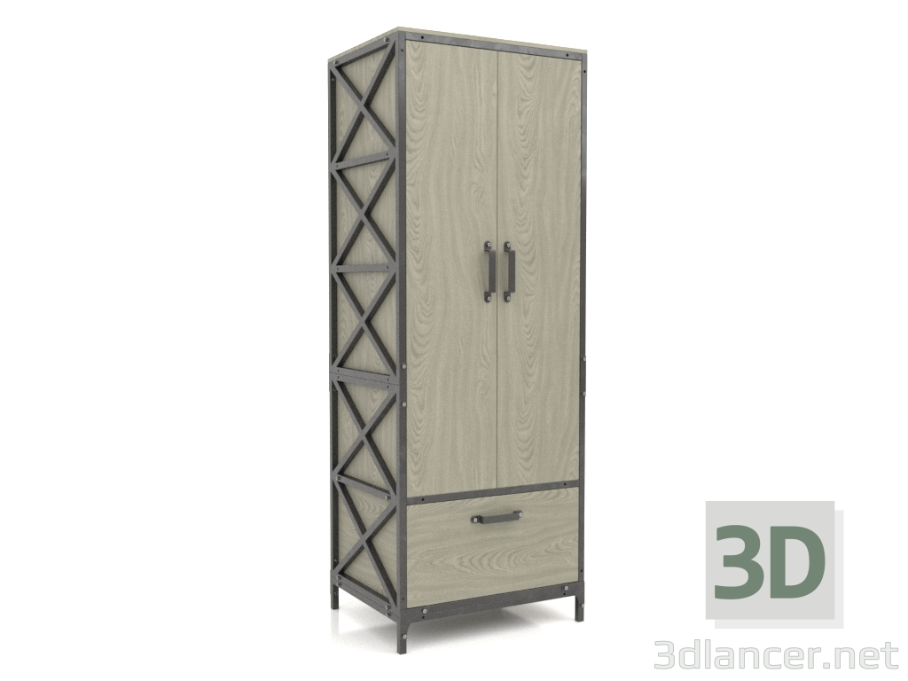 3D Modell Kleiderschrank (1 Abschnitt) - Vorschau