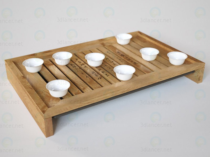 3d модель Китайский столик для чаепития – превью