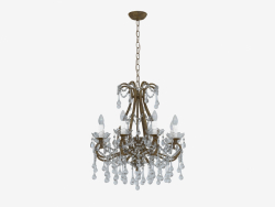 Chandelier with a glass decor (S110238 8)