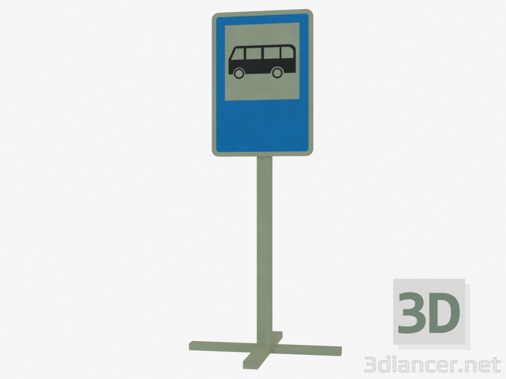 3d model Elemento de mejora Señal de stop (4513) - vista previa