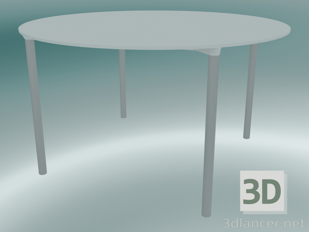 modèle 3D Table MONZA (9224-01 (Ø 129cm), H 73cm, blanc HPL, aluminium, thermolaqué blanc) - preview