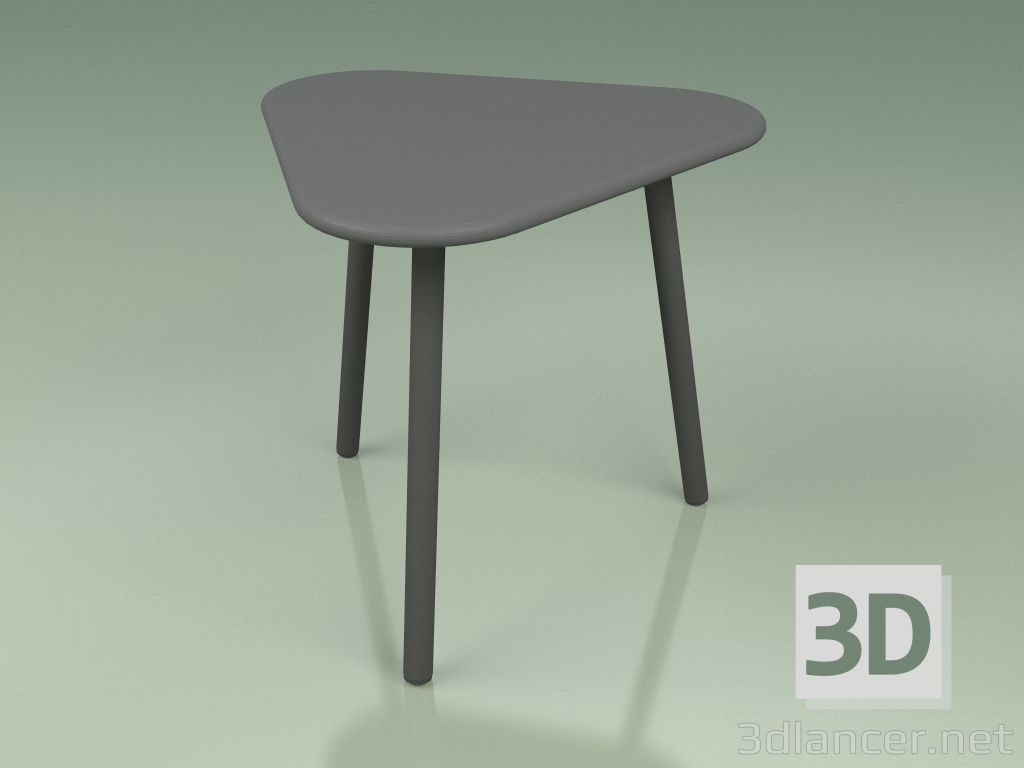 modello 3D Tavolino 010 (Metallo Fumo, HPL Grigio) - anteprima